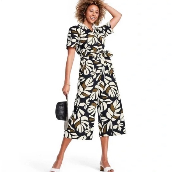 Tabitha Pants & Jumpsuits Tabitha Brown X Target Womens Neutral Botanical Print Tiefront